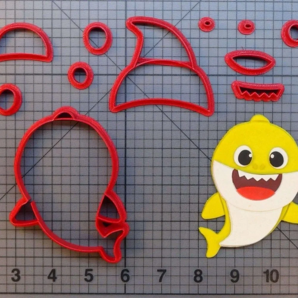 Baby Shark Cookie/Fondant Cutter Set 3”